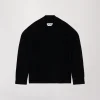 Pull col montant semi-oversize noir