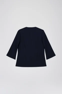 Veste marine avec boutons oeillet