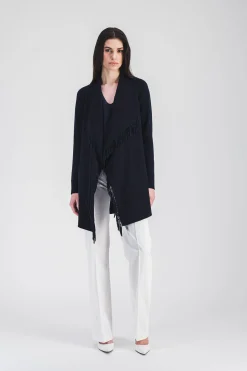 Blouse en soie marine